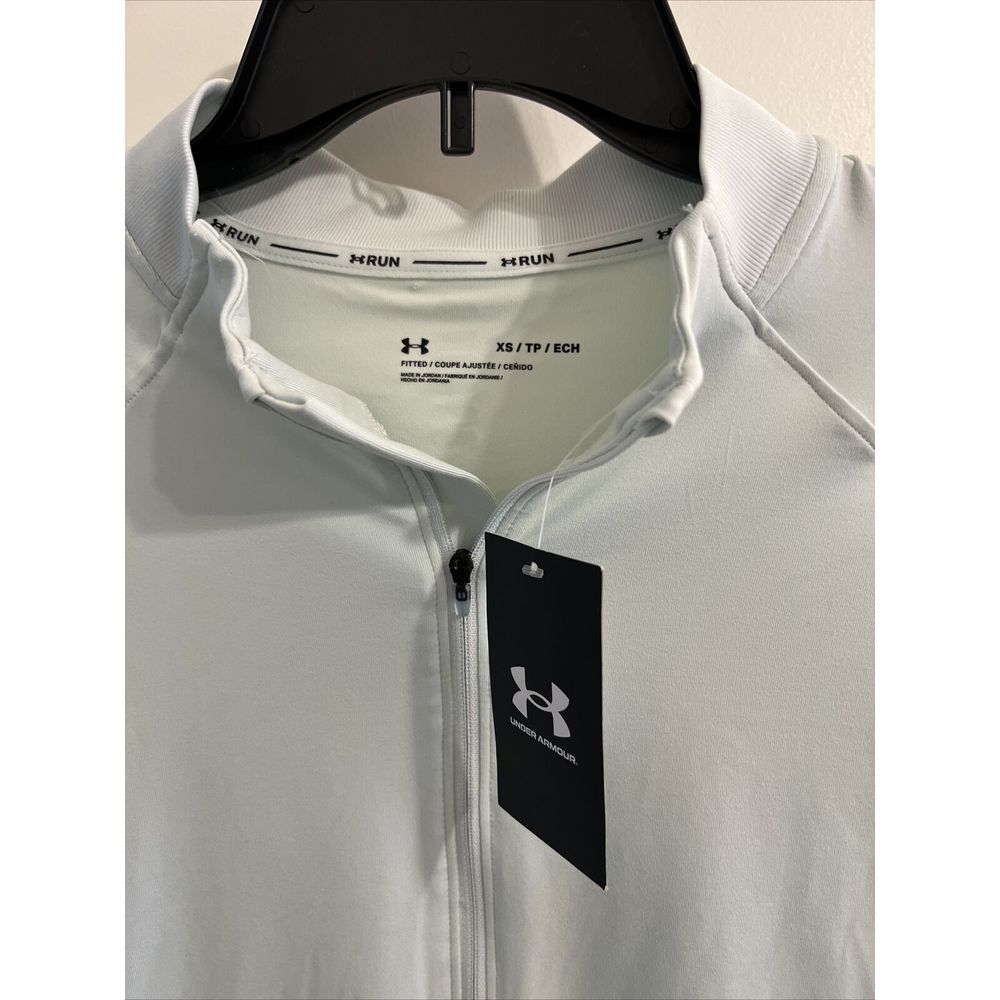 NWT Under Armour Qualifier Run 2.0  Long Sleeve  1/2 Zip Blue‎ 1365632 XS - Picture 3 of 4